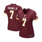 Women Washington Redskins #7 Dwayne Haskins Game Burgundy Red Team Color Football Jersey