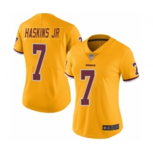 Women Washington Redskins #7 Dwayne Haskins Limited Gold Rush Vapor Untouchable Football Jersey