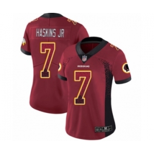 Women Washington Redskins #7 Dwayne Haskins Limited Red Rush Drift Fashion Football Jersey