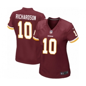 Women's Nike Washington Redskins #10 Paul Richardson Game Burgundy Red Team Color NFL Jersey