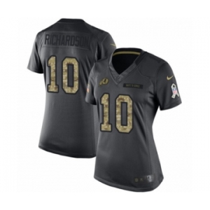 Women's Nike Washington Redskins #10 Paul Richardson Limited Black 2016 Salute to Service NFL Jersey