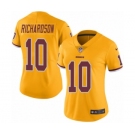 Women's Nike Washington Redskins #10 Paul Richardson Limited Gold Rush Vapor Untouchable NFL Jersey