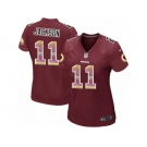 Women's Nike Washington Redskins #11 DeSean Jackson Limited Burgundy Red Strobe NFL Jersey