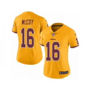 Women's Nike Washington Redskins #16 Colt McCoy Limited Gold Rush NFL Jersey