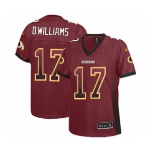 Women's Nike Washington Redskins #17 Doug Williams Elite Burgundy Red Drift Fashion NFL Jersey