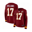 Women's Nike Washington Redskins #17 Doug Williams Limited Burgundy Therma Long Sleeve NFL Jersey