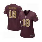 Women's Nike Washington Redskins #18 Josh Doctson Game Burgundy Red Gold Number Alternate 80TH Anniversary NFL Jersey