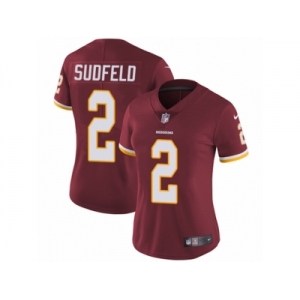 Women's Nike Washington Redskins #2 Nate Sudfeld Vapor Untouchable Limited Burgundy Red Team Color NFL Jersey