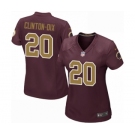 Women's Nike Washington Redskins #20 Ha Clinton-Dix Game Burgundy Red Gold Number Alternate 80TH Anniversary NFL Jersey