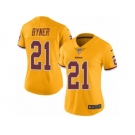 Women's Nike Washington Redskins #21 Earnest Byner Limited Gold Rush NFL Jersey