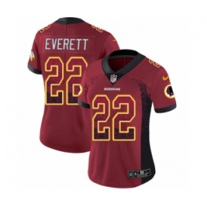 Women's Nike Washington Redskins #22 Deshazor Everett Limited Red Rush Drift Fashion NFL Jersey
