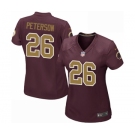 Women's Nike Washington Redskins #26 Adrian Peterson Game Burgundy Red Gold Number Alternate 80TH Anniversary NFL Jersey