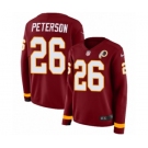 Women's Nike Washington Redskins #26 Adrian Peterson Limited Burgundy Therma Long Sleeve NFL Jersey