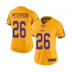 Women's Nike Washington Redskins #26 Adrian Peterson Limited Gold Rush Vapor Untouchable NFL Jersey