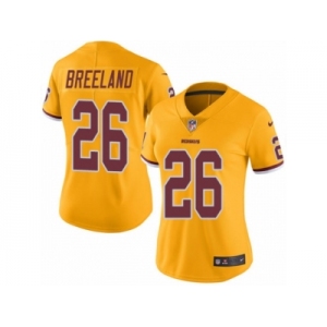 Women's Nike Washington Redskins #26 Bashaud Breeland Limited Gold Rush NFL Jersey