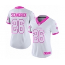 Women's Nike Washington Redskins #26 Orlando Scandrick Limited White Pink Rush Fashion NFL Jersey