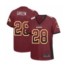 Women's Nike Washington Redskins #28 Darrell Green Elite Burgundy Red Drift Fashion NFL Jersey