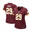 Women's Nike Washington Redskins #29 Derrius Guice Game Burgundy Red Team Color NFL Jersey