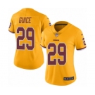 Women's Nike Washington Redskins #29 Derrius Guice Limited Gold Rush Vapor Untouchable NFL Jersey