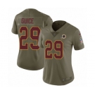 Women's Nike Washington Redskins #29 Derrius Guice Limited Olive 2017 Salute to Service NFL Jersey