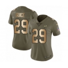 Women's Nike Washington Redskins #29 Derrius Guice Limited Olive Gold 2017 Salute to Service NFL Jersey