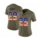 Women's Nike Washington Redskins #29 Derrius Guice Limited Olive USA Flag 2017 Salute to Service NFL Jersey