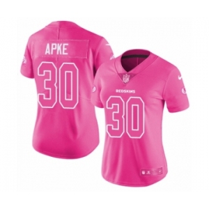 Women's Nike Washington Redskins #30 Troy Apke Limited Pink Rush Fashion NFL Jersey