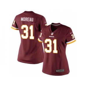 Women's Nike Washington Redskins #31 Fabian Moreau Limited Burgundy Red Team Color NFL Jersey