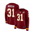 Women's Nike Washington Redskins #31 Fabian Moreau Limited Burgundy Therma Long Sleeve NFL Jersey