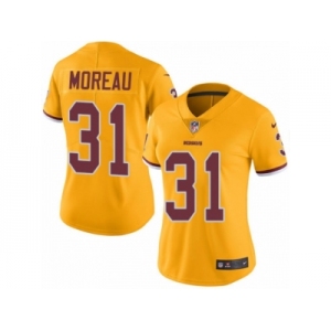 Women's Nike Washington Redskins #31 Fabian Moreau Limited Gold Rush NFL Jersey