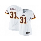 Women's Nike Washington Redskins #31 Fabian Moreau Limited White NFL Jersey