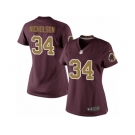 Women's Nike Washington Redskins #34 Montae Nicholson Limited Burgundy Red Gold Number Alternate 80TH Anniversary NFL Jersey