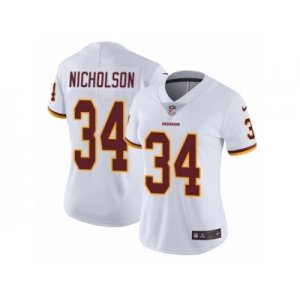 Women's Nike Washington Redskins #34 Montae Nicholson Vapor Untouchable Limited White NFL Jersey