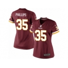 Women's Nike Washington Redskins #35 Dashaun Phillips Limited Burgundy Red Team Color NFL Jersey