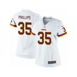 Women's Nike Washington Redskins #35 Dashaun Phillips Limited White NFL Jersey