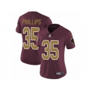 Women's Nike Washington Redskins #35 Dashaun Phillips Vapor Untouchable Limited Burgundy Red Gold Number Alternate 80TH Anniversary NFL Jersey