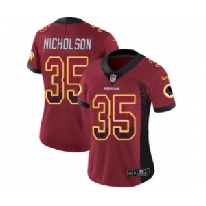 Women's Nike Washington Redskins #35 Montae Nicholson Limited Red Rush Drift Fashion NFL Jersey