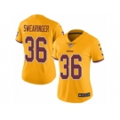 Women's Nike Washington Redskins #36 D.J. Swearinger Limited Gold Rush NFL Jersey