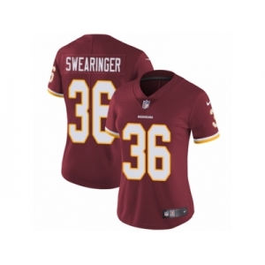 Women's Nike Washington Redskins #36 D.J. Swearinger Vapor Untouchable Limited Burgundy Red Team Color NFL Jersey