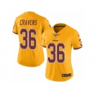 Women's Nike Washington Redskins #36 Su'a Cravens Limited Gold Rush NFL Jersey