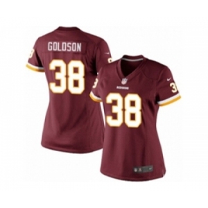 Women's Nike Washington Redskins #38 Dashon Goldson Elite Burgundy Red Team Color NFL Jersey