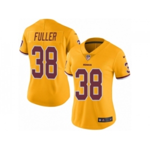 Women's Nike Washington Redskins #38 Kendall Fuller Limited Gold Rush NFL Jersey