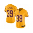 Women's Nike Washington Redskins #39 Josh Evans Limited Gold Rush NFL Jersey