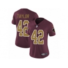 Women's Nike Washington Redskins #42 Charley Taylor Vapor Untouchable Limited Burgundy Red Gold Number Alternate 80TH Anniversary NFL Jersey