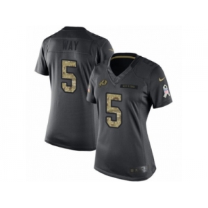 Women's Nike Washington Redskins #5 Tress Way Limited Black 2016 Salute to Service NFL Jersey