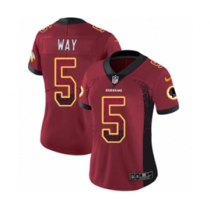 Women's Nike Washington Redskins #5 Tress Way Limited Red Rush Drift Fashion NFL Jersey