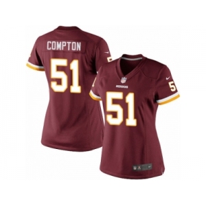 Women's Nike Washington Redskins #51 Will Compton Limited Burgundy Red Team Color NFL Jersey