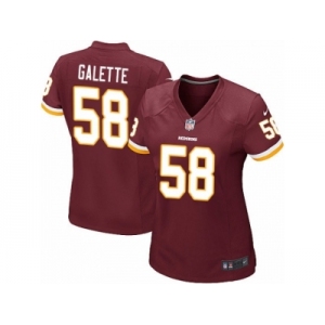 Women's Nike Washington Redskins #58 Junior Galette Game Burgundy Red Team Color NFL Jersey