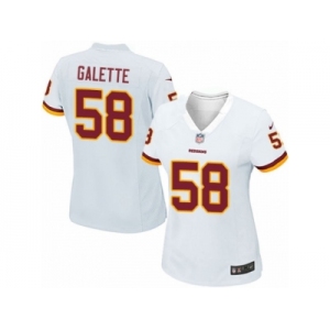 Women's Nike Washington Redskins #58 Junior Galette Game White NFL Jersey