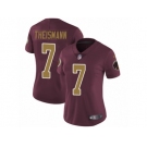 Women's Nike Washington Redskins #7 Joe Theismann Vapor Untouchable Limited Burgundy Red Gold Number Alternate 80TH Anniversary NFL Jersey